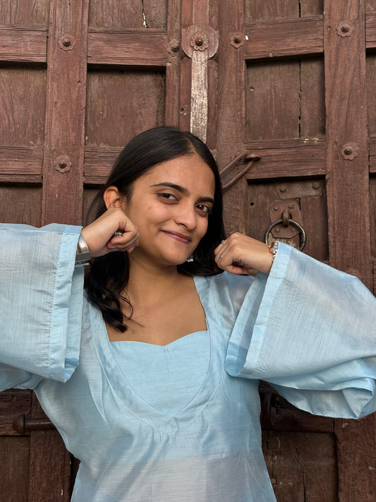NEEL TARA - CHANDERI CO-ORD WITH COVER-UP