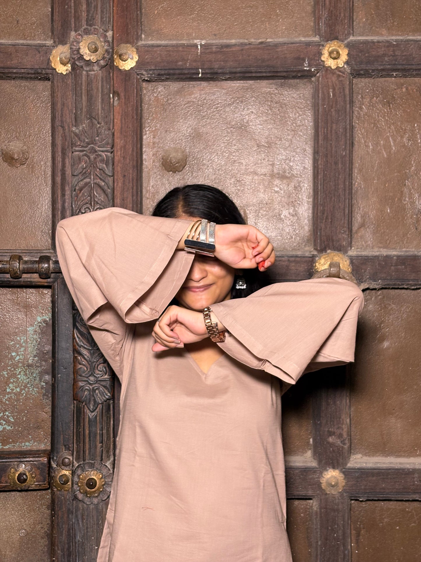 COCO - BELL SLEEVE V-NECK KURTI
